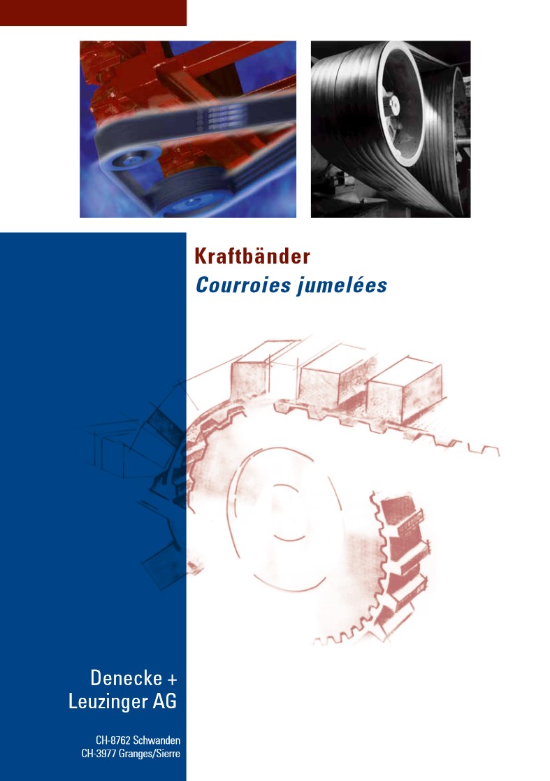 Katalog Kraftbänder, Courroies jumelees Denecke + Leuzinger AG