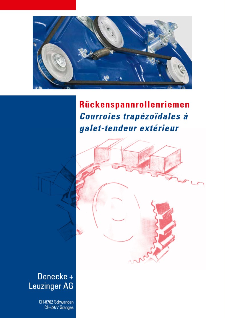 Katalog Rückenspannrollenriemen, Courroies à galet-tendeur extérieur